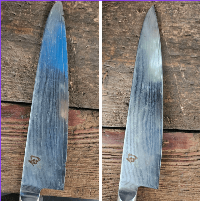 Garden Shears Before and After Sharpening